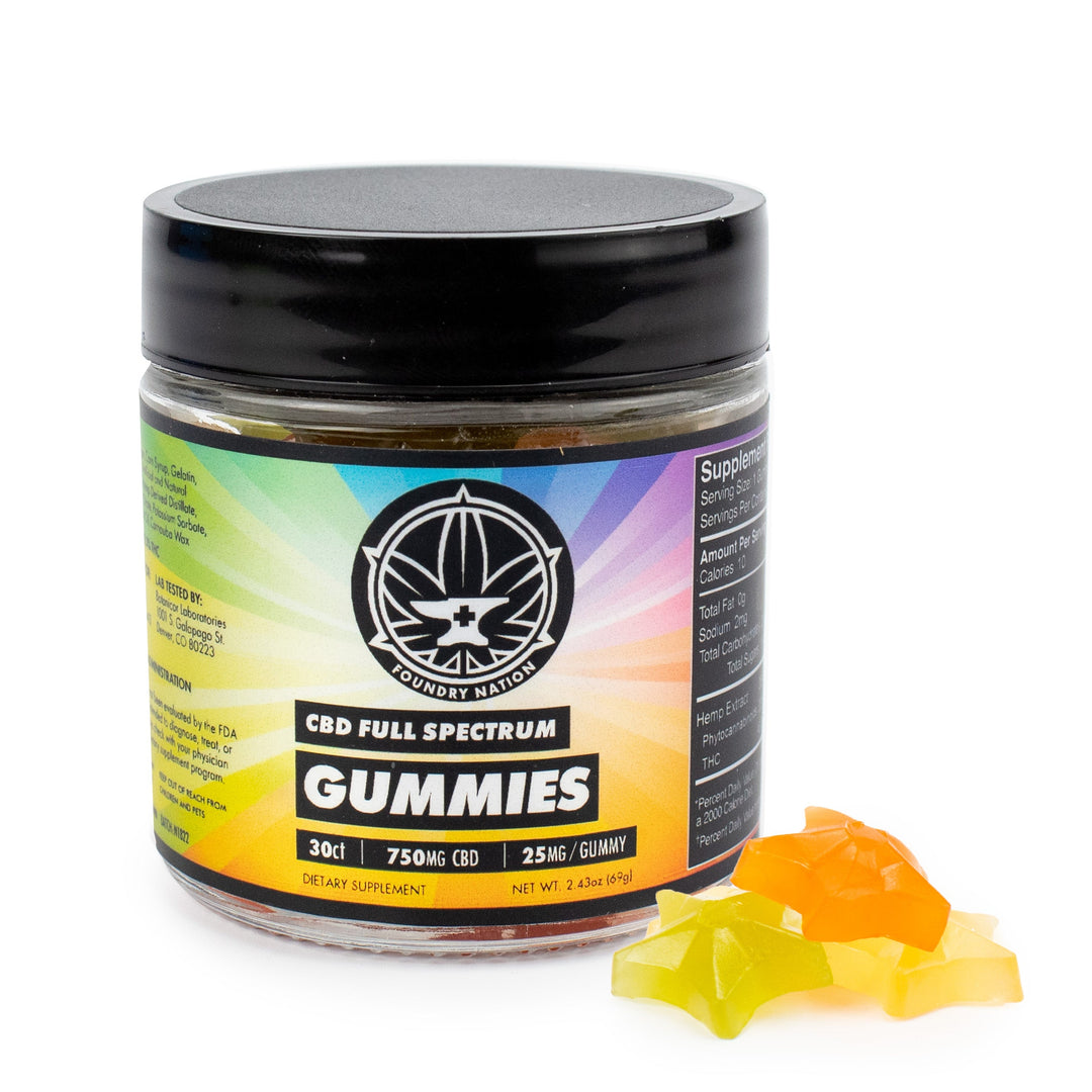 Foundry Full-Spectrum CBD Gummies 750mg-30ct - Smokeless - Vape and CBD