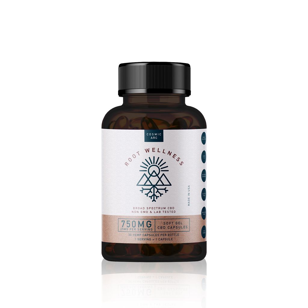 Root Wellness CBD Capsules 750mg - Smokeless - Vape and CBD