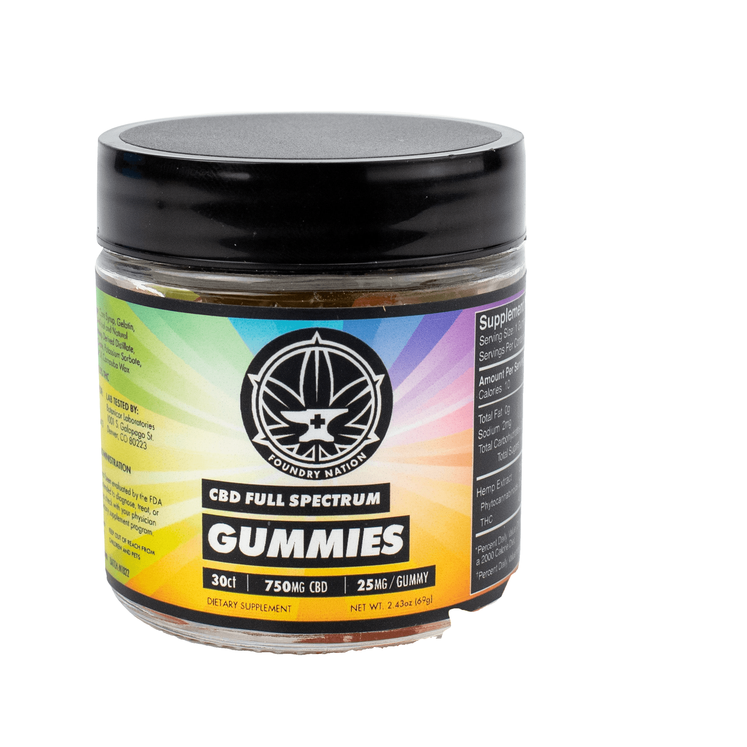 Foundry Full-Spectrum CBD Gummies 750mg-30ct - Smokeless - Vape and CBD