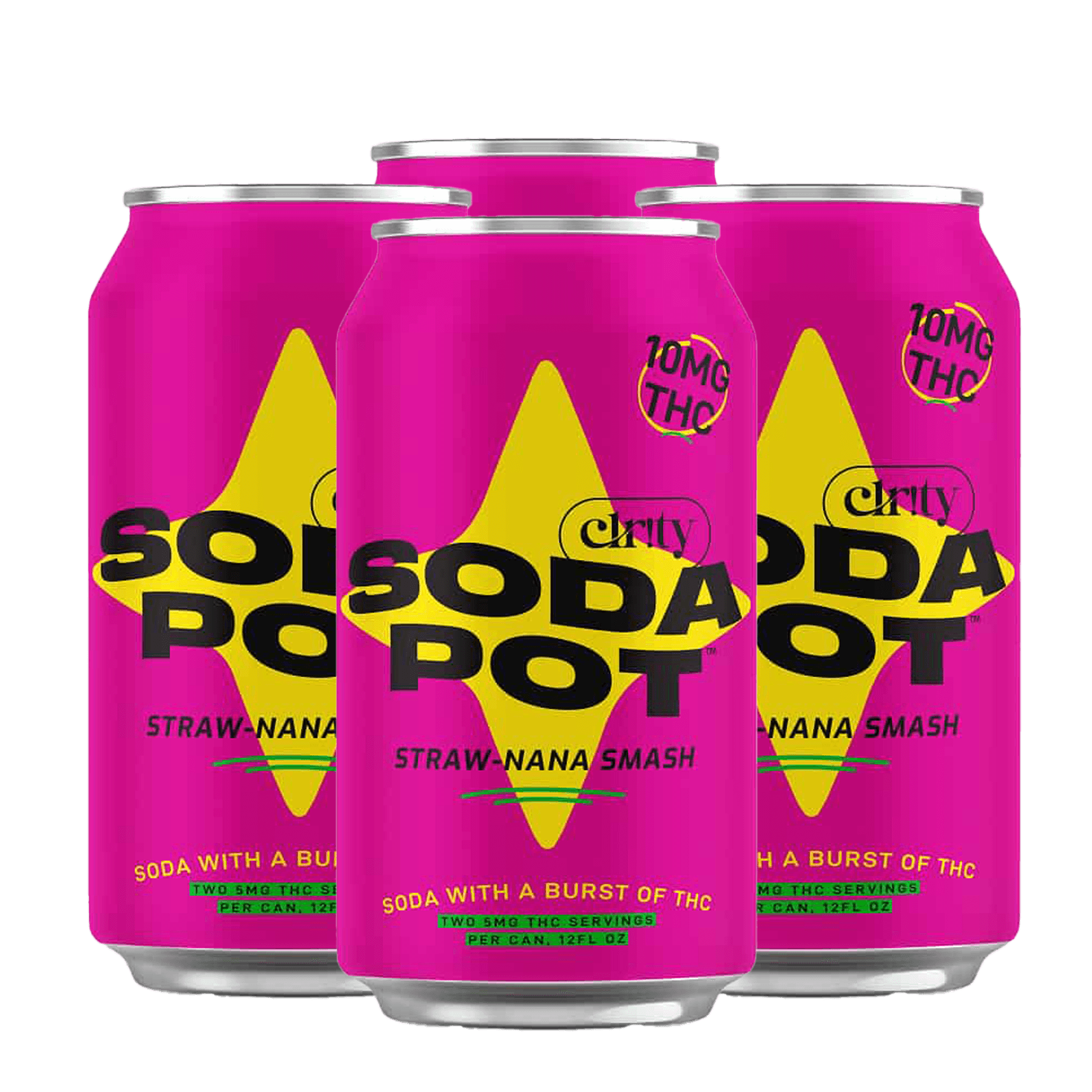 SodaPot Straw-Nana Smash THC Soda 10mg - Smokeless - Vape THC CBD