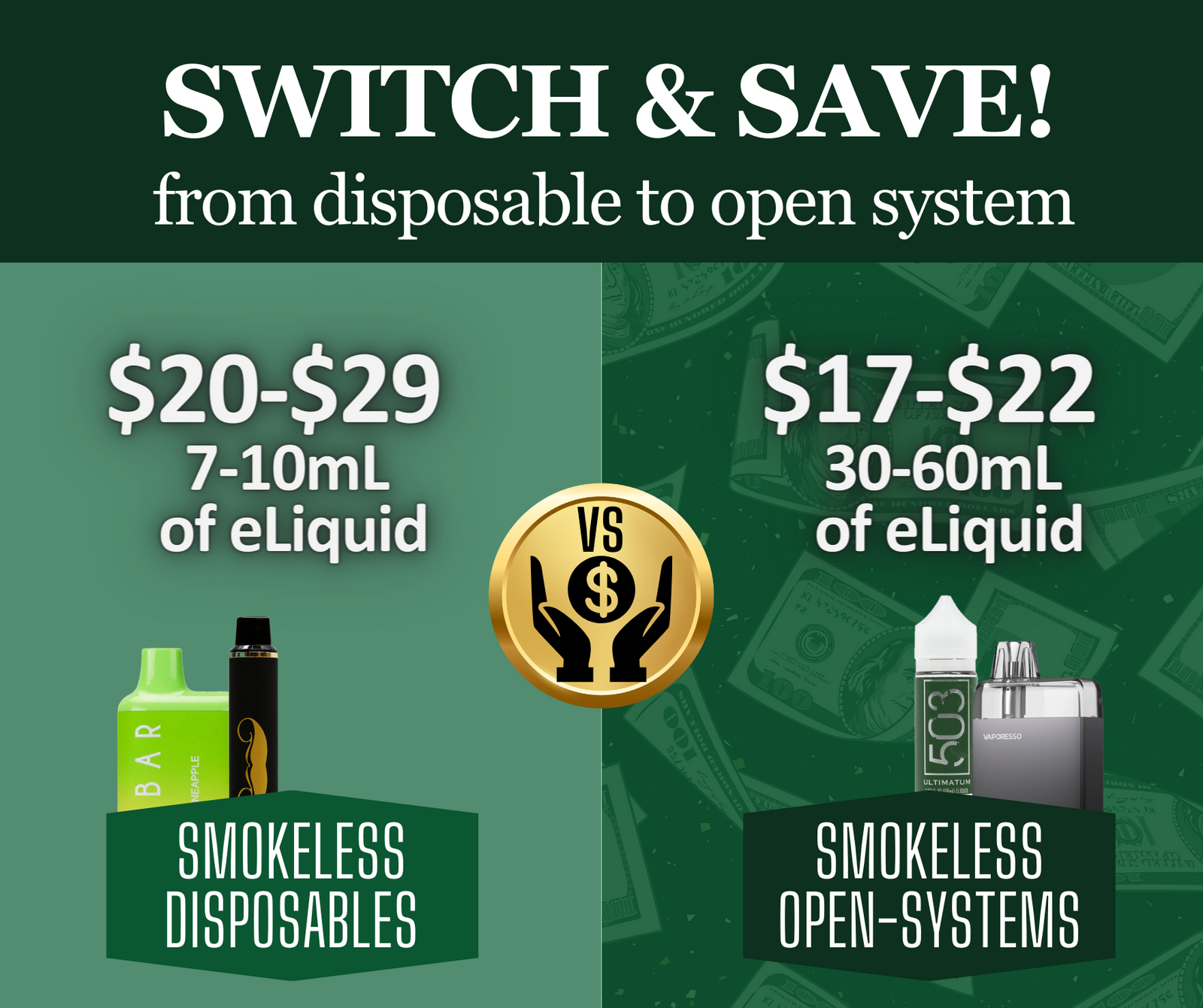 Make the Switch to Open System Vapes and Save Big