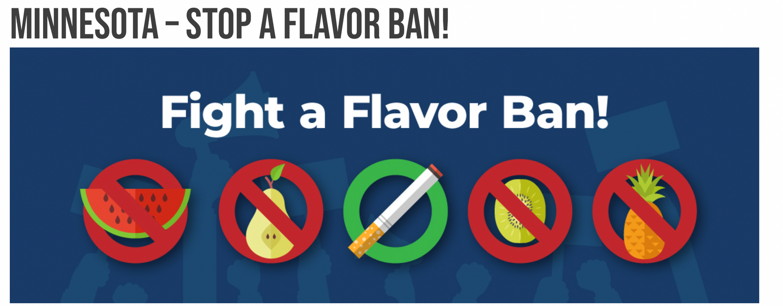 Urgent CTA - MN Flavor Ban Bill 2023 - Take Action!