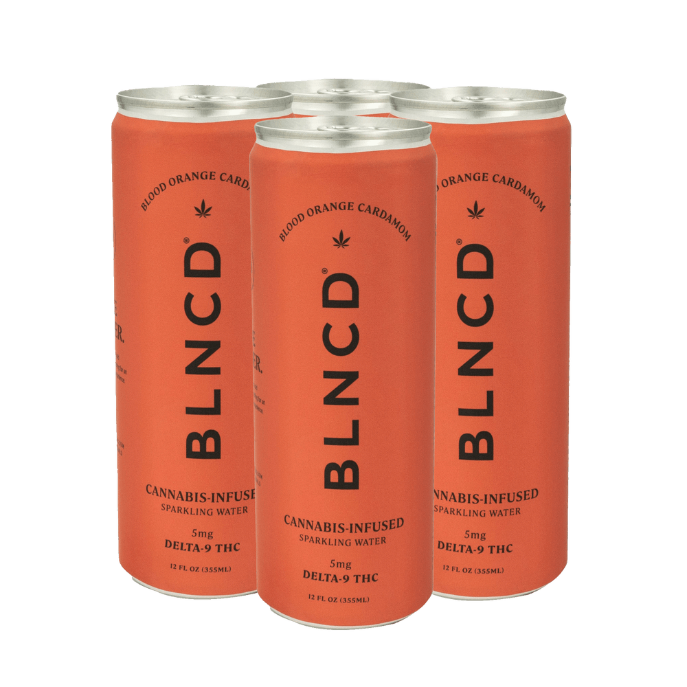 BLNCD Delta 9 THC Sparkling Water - Blood Orange Cardamom - Smokeless - Vape THC CBD
