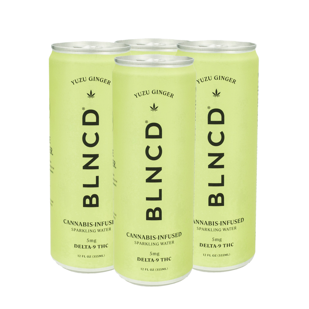 BLNCD Delta 9 THC Sparkling Water - Yuzu Ginger - Smokeless - Vape THC CBD