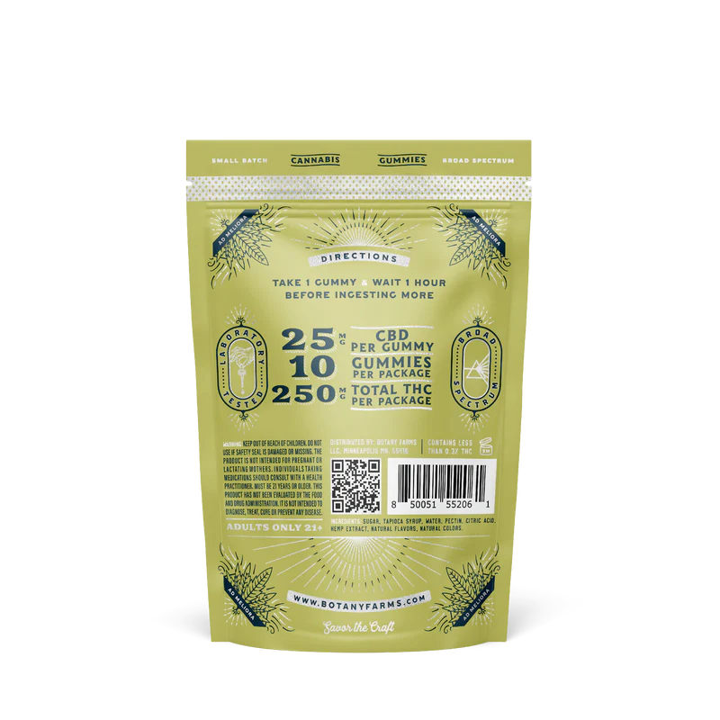 Botany Farms CBD Gummies 250mg - Smokeless - Vape THC CBD