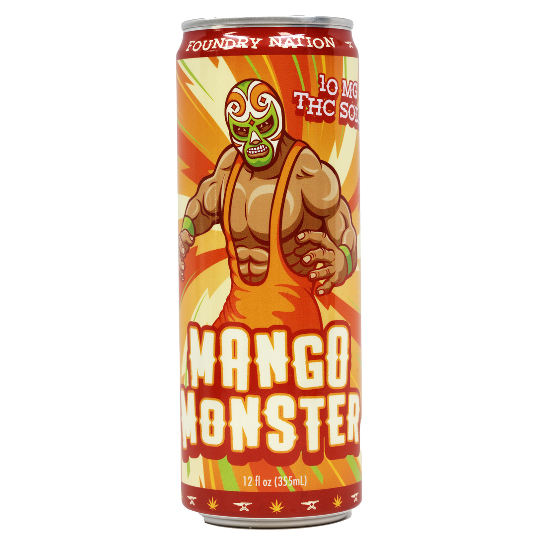 Foundry - Delta-9 Soda - Mango Monster 10mg Smokeless - Vape THC CBD Foundry - Delta-9 Soda - Mango Monster 10mg Smokeless - Vape THC CBD