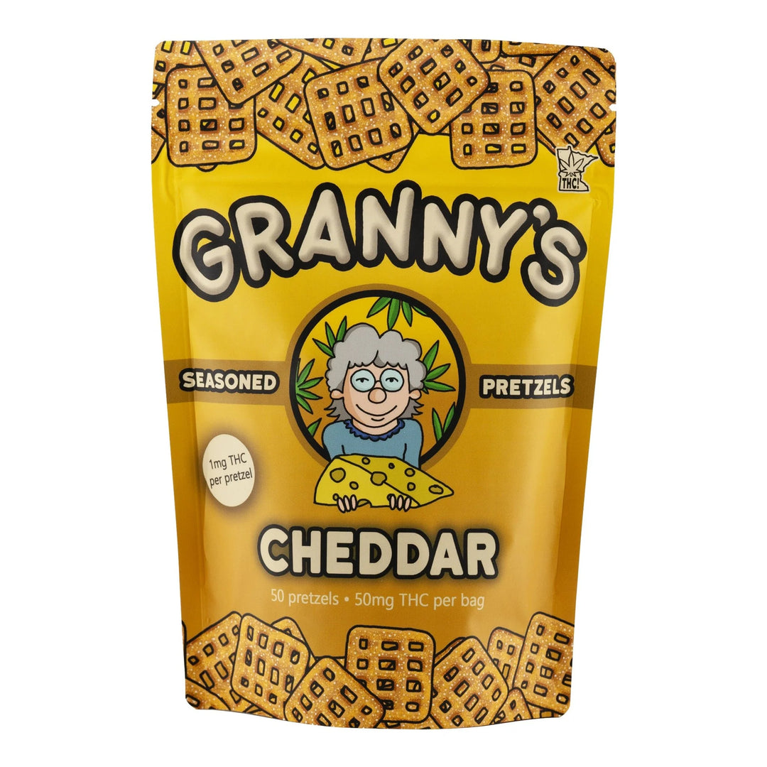 Granny's THC Pretzels 50mg  - Cheddar - Smokeless - Vape THC CBD