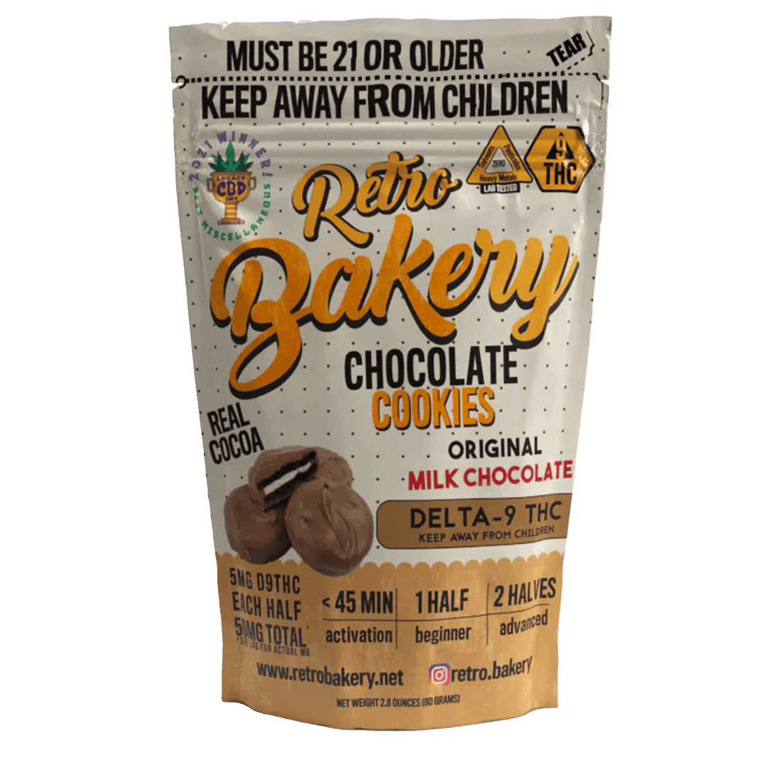 Retro Bakery Chocolate-Covered Cookies 50mg Smokeless - Vape THC CBD Retro Bakery Chocolate-Covered Cookies 50mg Smokeless - Vape THC CBD