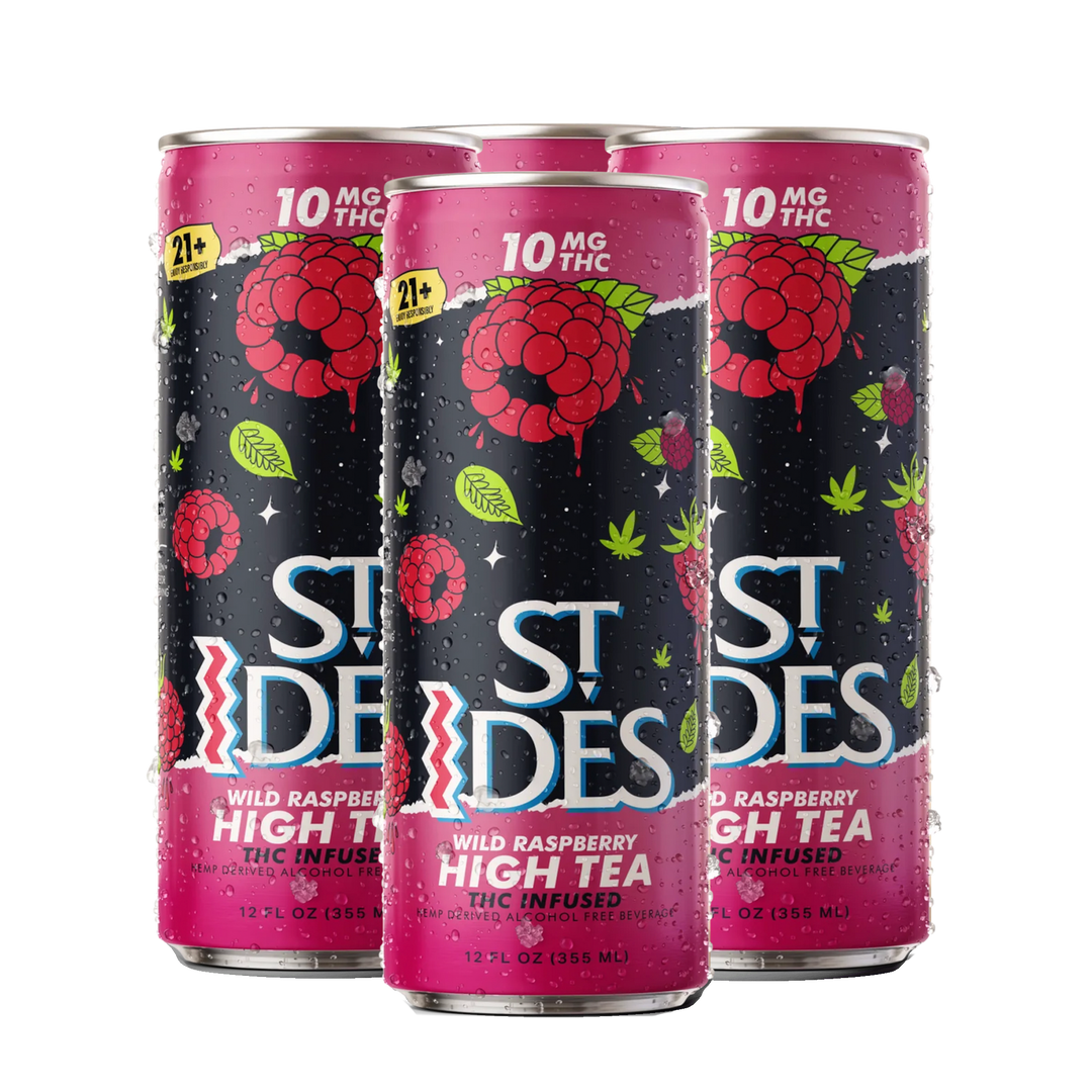 St Ides Wild Raspberry High Tea - 10mg - Smokeless - Vape THC CBD