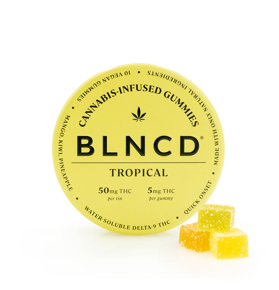 BLNCD - Delta 9 Water Soluble Gummies Tropical 10ct 50mg - Smokeless - Vape and CBD