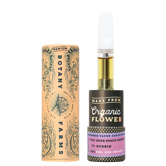 Botany Farms Cartridge -Sour Space Candy Live Resin & Delta 8 - Smokeless - Vape and CBD