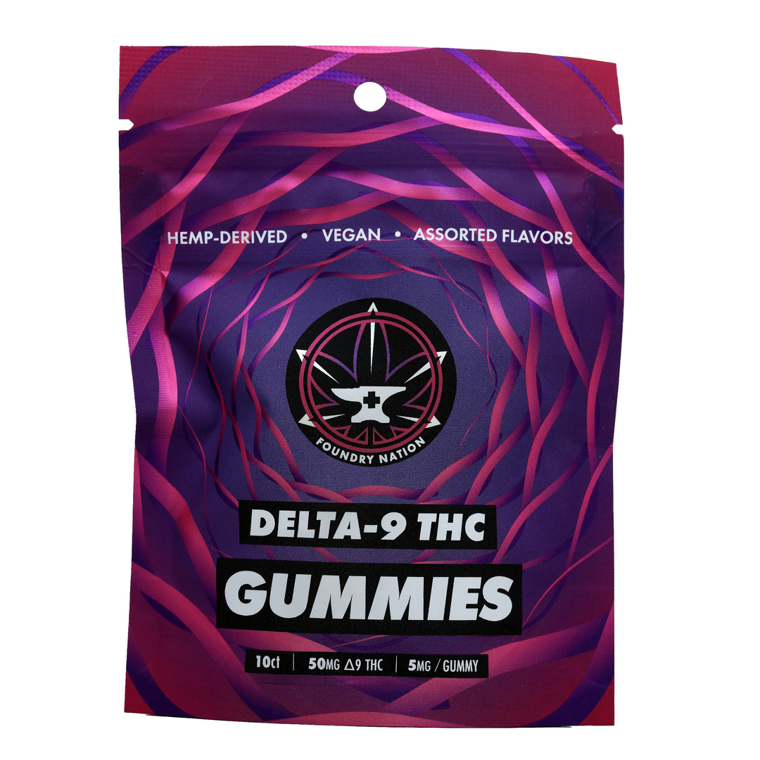 Foundry Delta 9 Gummies 5mg/50mg Smokeless - Vape THC CBD Foundry Delta 9 Gummies 5mg/50mg Smokeless - Vape THC CBD