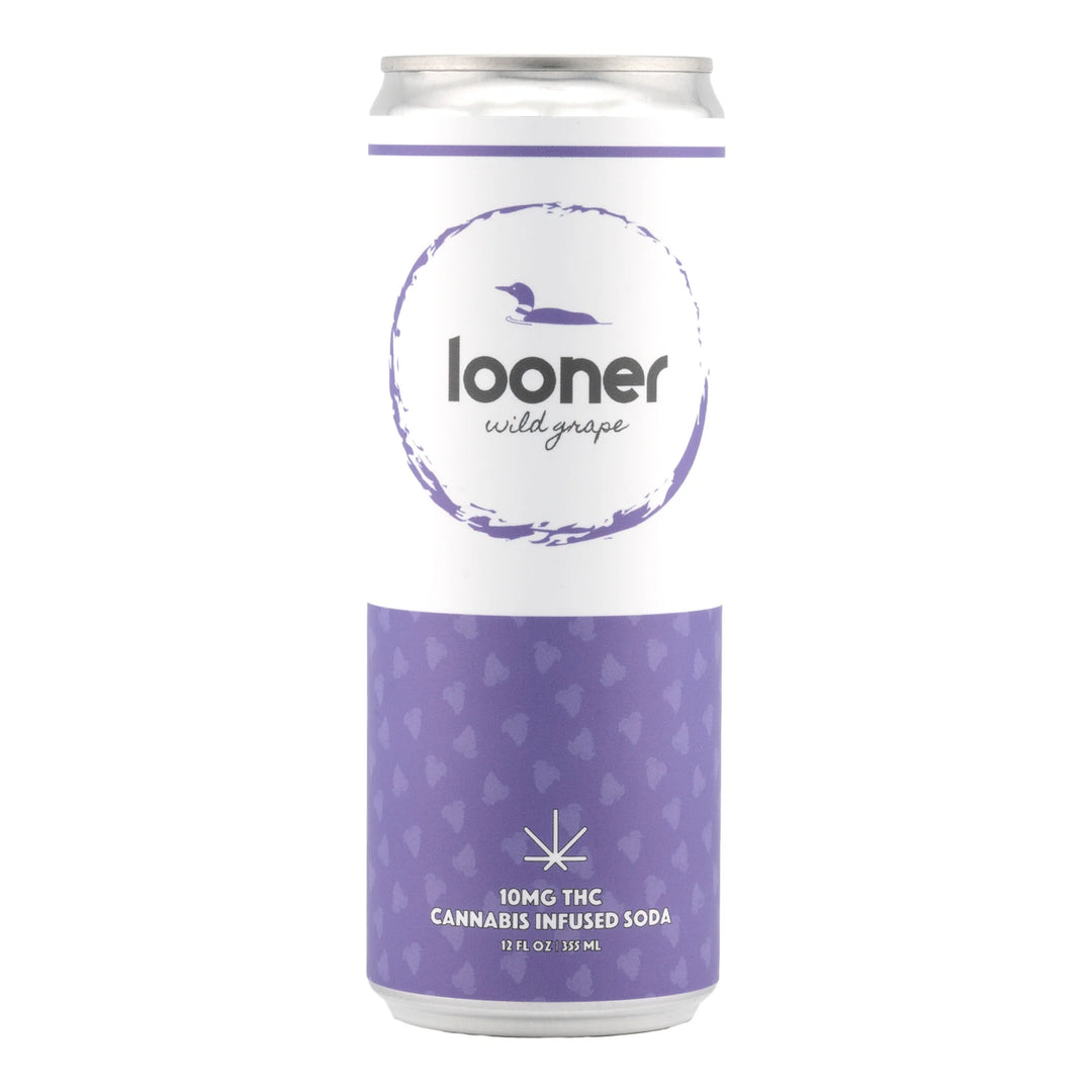 Looner Delta 9 Soda - Wild Grape 10mg - Smokeless - Vape THC CBD