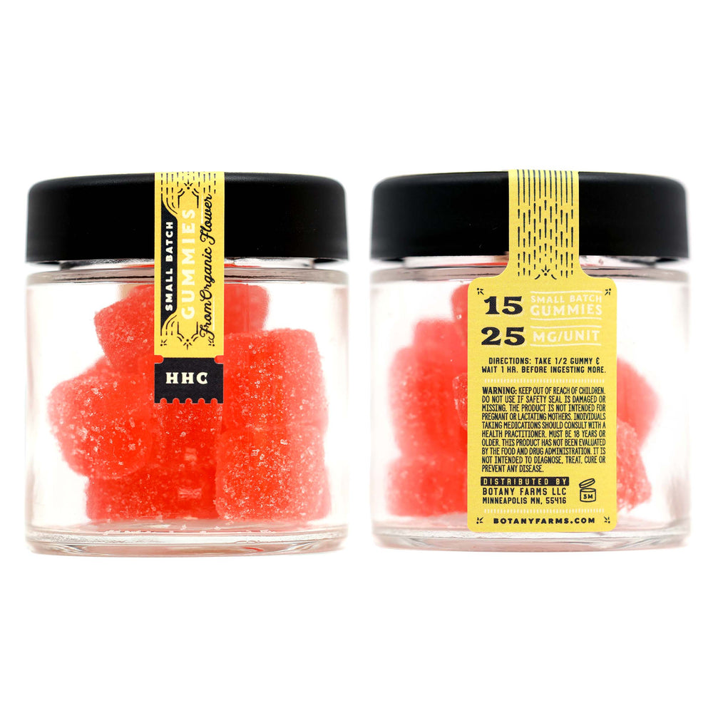 Botany Farms HHC Gummies 25mg/375mg Watermelon - Smokeless - Vape and CBD