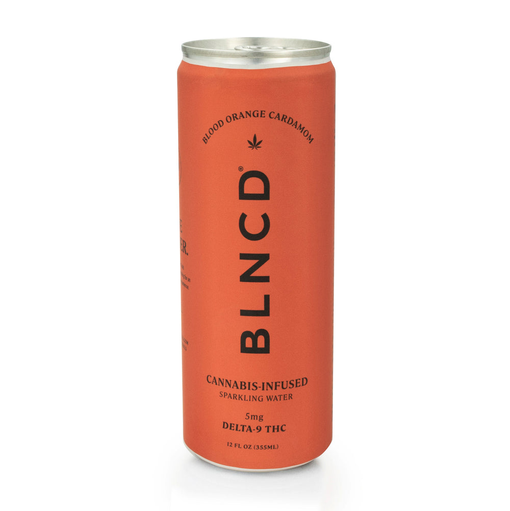 BLNCD Delta 9 THC Sparkling Water - Blood Orange Cardamom - Smokeless - Vape and CBD