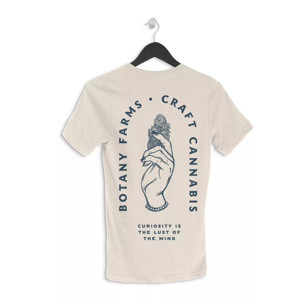 Botany Farms T-Shirt - Curiosity - Cream - Smokeless - Vape and CBD