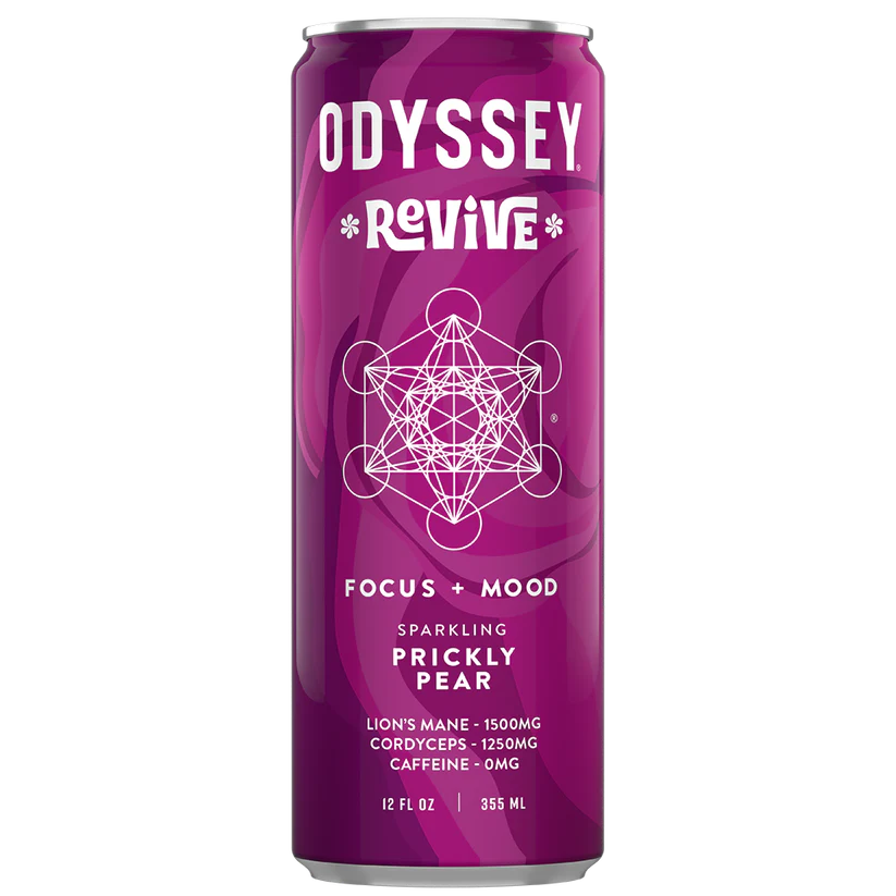 Odyssey Revive Sparkling Water - Prickly Pear - Smokeless - Vape THC CBD