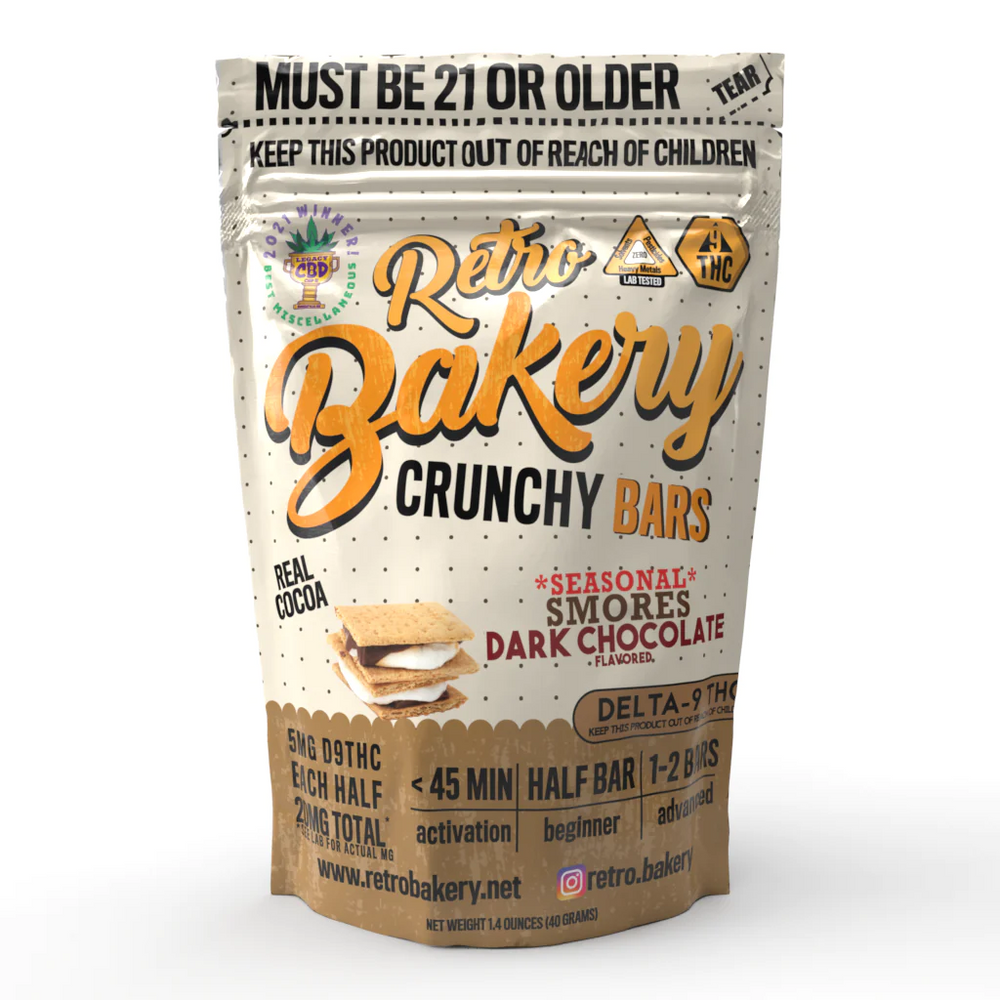 Retro Bakery THC Crunchy Bar 20mg - Smokeless - Vape and CBD