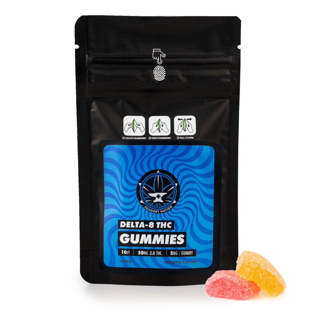Foundry - Delta 8 Gummies Assorted 10ct 50mg - Smokeless - Vape and CBD