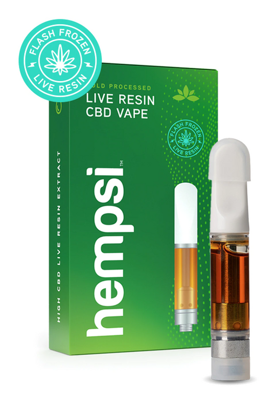 Hempsi Live Resin CBD Cartridges 1ml - Smokeless - Vape and CBD