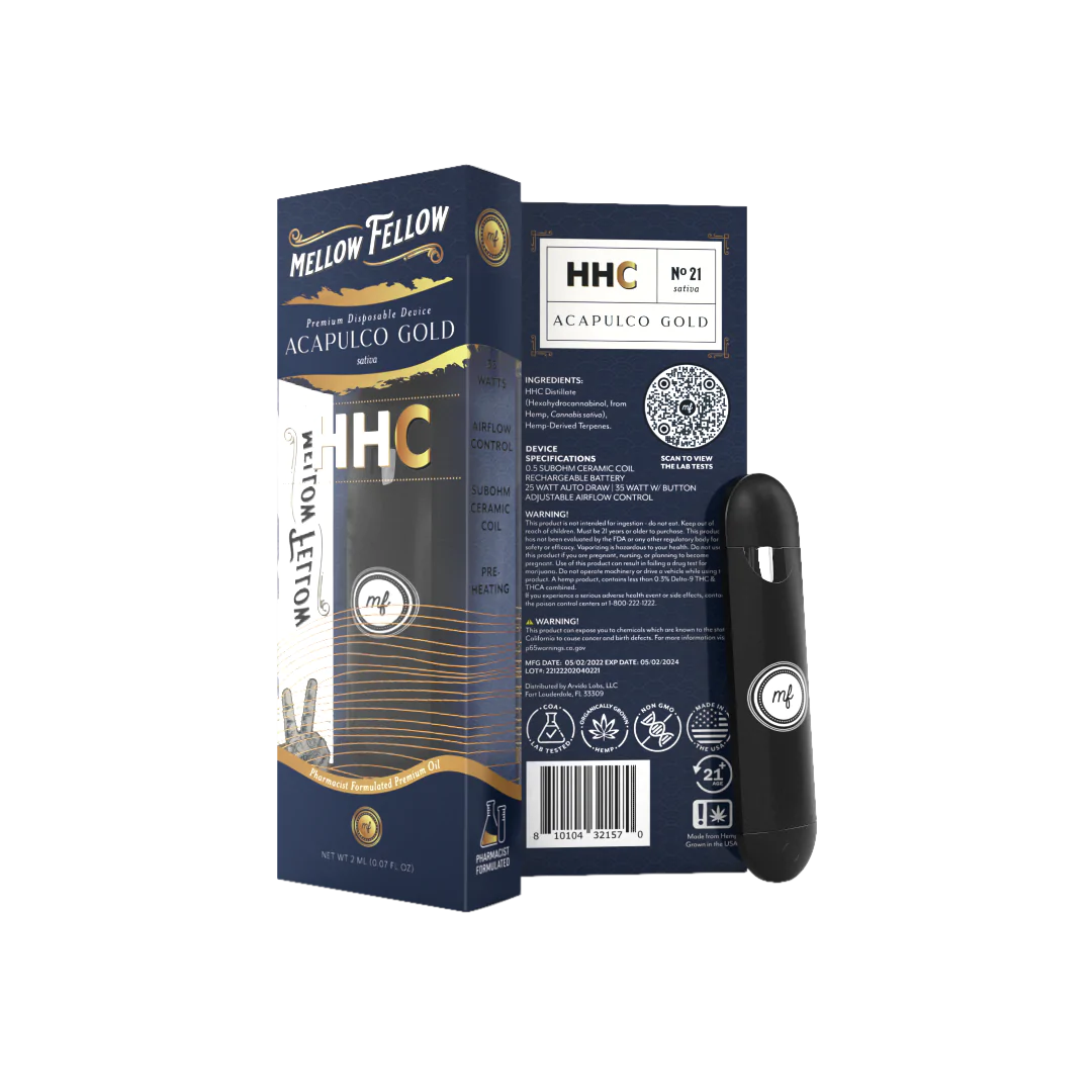 Mellow Fellow HHC Disposable Vape 2g - Smokeless - Vape and CBD